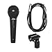 Audio2000s ADM1064B Professional Cardioid Dynamic Microphone With 16 ft. Detachable Cable - Black Metal