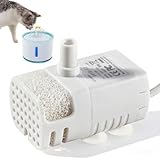 USB Katzenwasserbrunnen Pumpe 200L/H 1W, Ersatzpumpe für Katzenbrunnen, 5V Leise & Energieeffizient mit 1,5M Kabel, Ersatz der Pumpe für einen Trinkbrunnen Für Katzentränken Im Haushalt