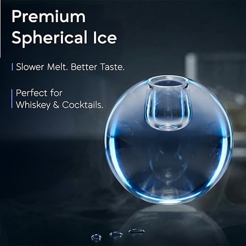 Image of KILIG SP-01 Countertop Sphere Ice Maker-5 Ice Sizes | 2L Capacity | 50mm Sphere Ice | Self-Cleaning | LED Display With Timer | Black