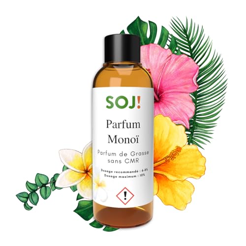 Concentré de Parfum Monoi pour Bougies, Création de Bougies Parfumées au monoi, sans CMR de Grasse 30ML