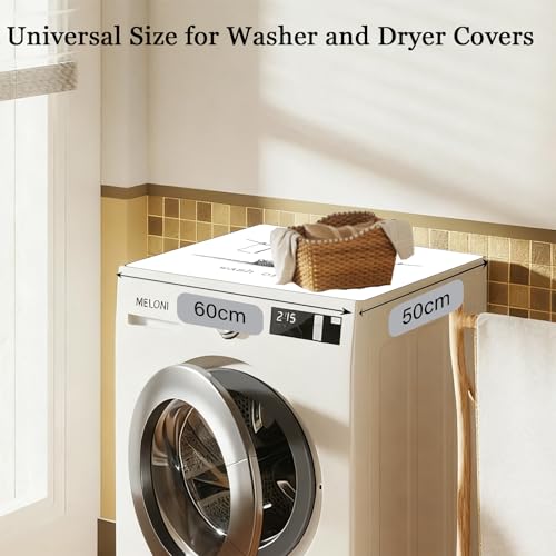 Image of Washer and Dryer Covers for the Top, Non-slip Dryer Top Protector Mat, Dust-proof Washing Machine Cover, 23.6 inch x 19.7 inch (illustration, 23.6 inch x 19.7 inch)