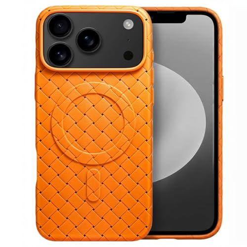 Coque iPhone 17 Pro Max MagSafe orange fine protection souple anti-trace