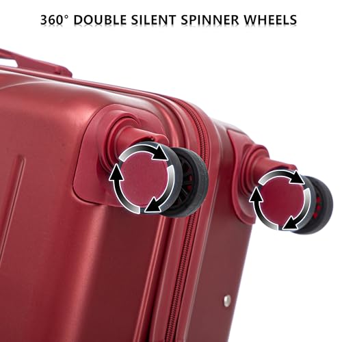 Image of Luggage Sets, ABS Hardside Combination Lock Spinner Wheels Lightweight Lock