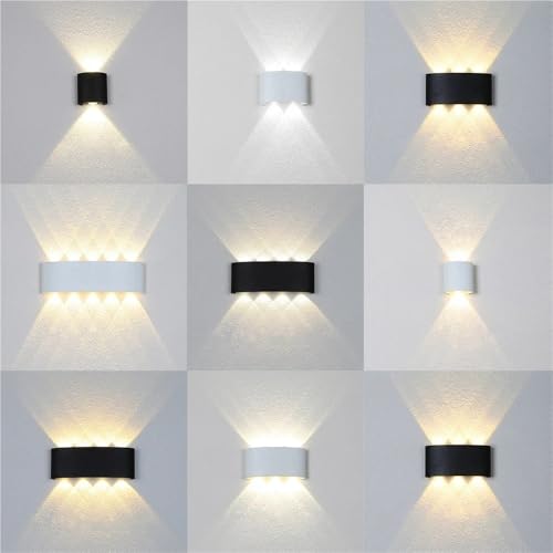 Aplique de pared LED exterior interior negro de 2W estanco IP66 e iluminación pasillo 4