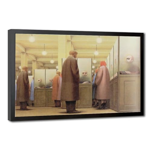 Impression sur toile Bureau du gouvernement de George Tooker 30x45 cm
