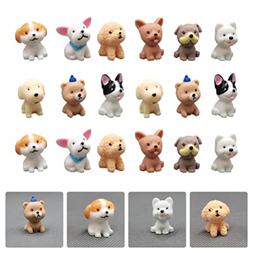NUOBESTY 18 Peças Estatuetas de Playset Mini Figuras de Detalhadas Realistas Pintadas à Mão Cachorro