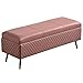 WHOJA Otomana podnóżek wejście salon przechowywanie ławeczka otomana materiał techniczny tapicerowany podnóżek z metalowymi nogami 120 x 40 x 45 cm Otomany (kolor: różowy)