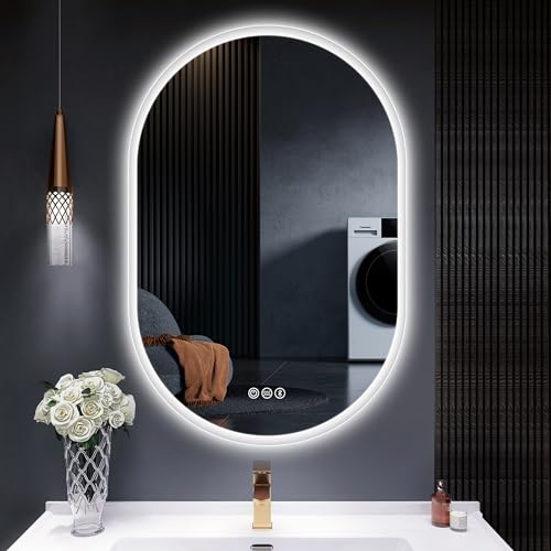 S Bagno 60x90cm Espejo-Baño-Con-Luz En Forma De Pista, 3000k 4000k 6500k Espejo-Baño-Led-Bluetooth Mit Antivaho, Ip44 Espejo-De-Baño-Con-Led M S Bagno 60x90cm Espejo-Baño-Con-Luz En Forma De Pista, 3000k 4000k 6500k Espejo-Baño-Led-Bluetooth Mit Antivaho, Ip44 Espejo-De-Baño-Con-Led M
