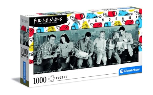 Clementoni 39588 Friends Panorama Puzzle for Chilldren and Adults-1000 Pieces, Ages 10 Years Plus, Multi Coloured