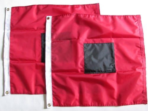 American Flag Superstore Set of -2-36"x36" Inch Hurricane Warning Flags Completely Sewn