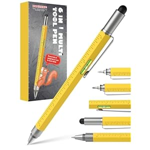 Birthday Gifts for Men Multitool Pen: Fathers Day Mens Gifts for Dad Him Husband Cool Gadgets EDC Tools for Men, Father’s Day Gift from Daughter Wife Son, Woodworker Carpenter Construction Tool Gift