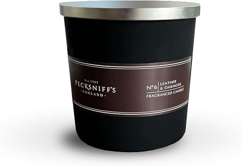 Miniatura 23 de Pecksniffs - Vela perfumada clásica blanca con 1 mecha, pomelo y cítrico, velas de lujo elegantes de vidrio - 6.49 onzas