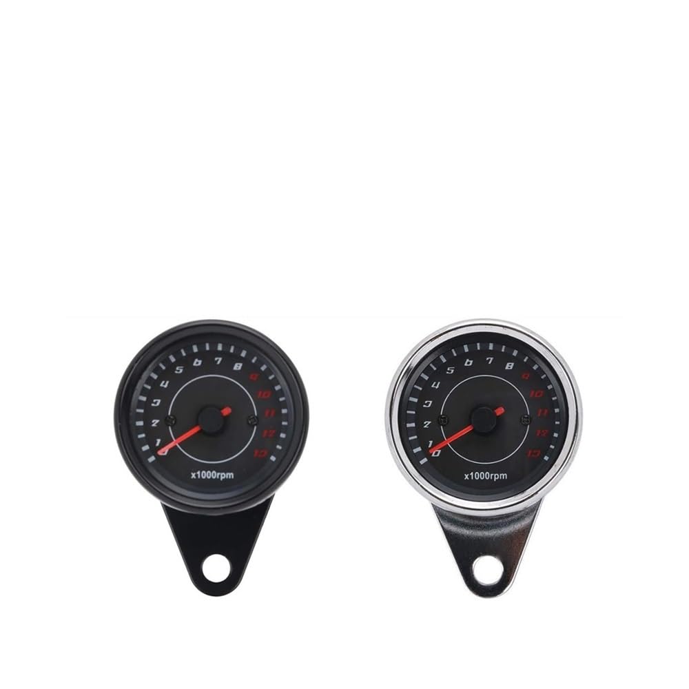 Compteur kilométrique LED Compteur Compte-Tours de Moto avec rétroéclairage LED, Compteur de Vitesse 12 V, 0 à 13000 TR/Min, Accessoires de rénovation universels