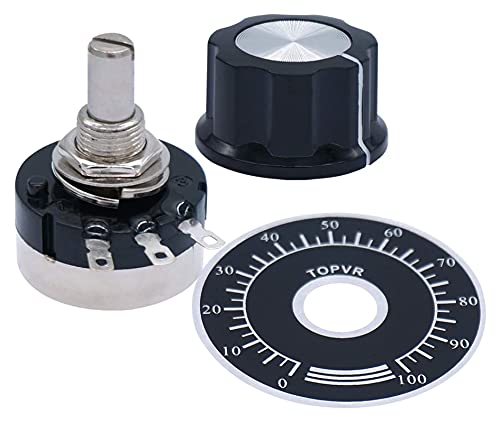 AMSH 2 potenciómetros cónicos giratorios de película de carbono de una sola vuelta utilizados para regulación de velocidad del inversor. Control de velocidad del motor + 2 perillas A03 + 2 diales