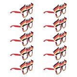 Healeved Leichte und Bequeme aus Pp und Filz Fußballbrille mit Patriotischem Deutschland Flaggen Design für Fans Altersgruppen bei Fußballspielen und Mottopartys
