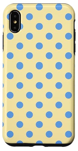 Polka Dot Blue and Yellow Polkadots �X�}�z�P�[�X iPhone XS Max �p