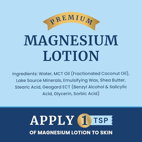 Image of Nobi Nutrition Magnesium Lotion | Relieves Muscle Cramps & Soreness | Relaxation & Calming Support | Topical Magnesium Cream for Leg Cramps | Maximum Absorption | Soothing Rub with Shea Butter | 8 oz