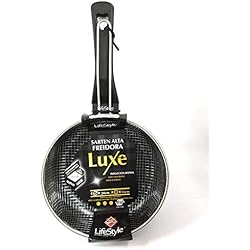 Sartenes Lifestyle Luxe Lifestyle Sartén Freidora C/Cestillo 24 cm (Negro)