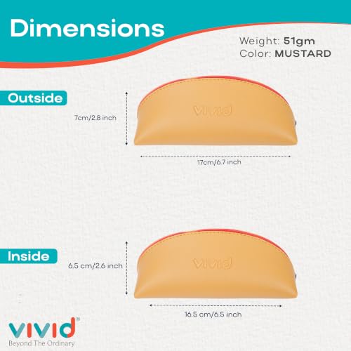 Image of VIVID Unisex Lightweight Specs Zipper Eyewear Dabbi Faux Leather Cover