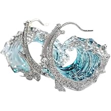 Sea-Oceans Oath Necklace Jewelry Set, Adjustable Wave Necklace/Ring/Earring Romance From The Sea