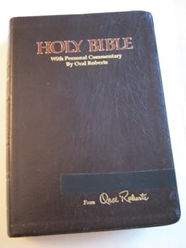 Leather Bound Holy Bible with Personal Commentary By Oral Roberts Book