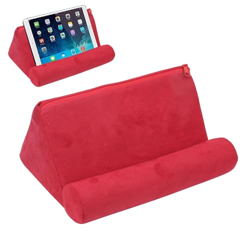 24.5x16.5x12 cm/9.6x6.5x4.7 in Pillow Tablet Stand, Mobile Phone Support Bed Rest Cushion Tablet Pillow Soft Pad Reading Holder Multi-Angle Soft Tablet Stand for iPad Books Magazines