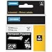 Produktbild DYMO Permanent-Klebeband aus Polyester, Schwarz auf Weiß, Rolle (1,2 cm x 5,5 m)  1 Rolle