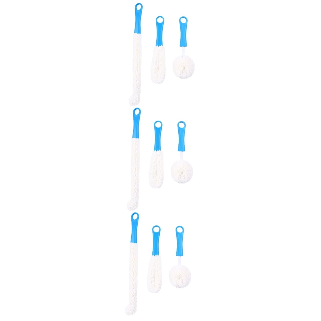 FRCOLOR 9pezzi Spazzolino Flessibile Per Bottiglie Per e Decanter Per Facili Usare e Versatili