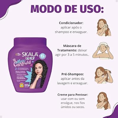 SKALA Skala - Linha Expert - Creme de Tratamento Mais Cachinhos 1000 Gr - (Expert Collection - More Curls for Kids 2 in 1 Treatment Cream Net 33.81 Oz)