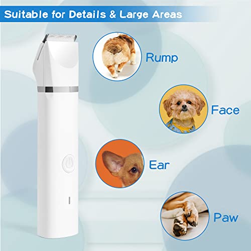 Dog Clippers for Grooming, FERRISA Professional Cordless Dog Trimmers Grooming Kit Supplies with 3 Blade Heads, Low… - Image 5