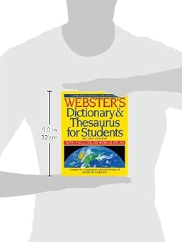 Webster's Dictionary & Thesaurus for Students With Full-Color World Atlas