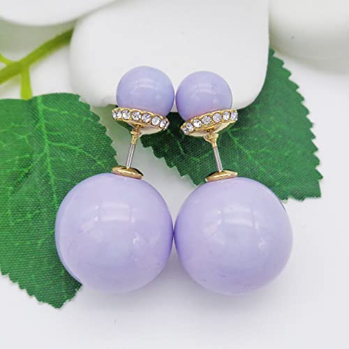 Boucles d'oreilles plaquées or 18 carats double face