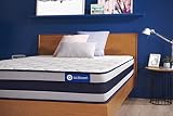  Colchón Actiflex Ergo 75x190cm, Grosor: 24 cm, Muelles ensacados y Espuma viscoelástica, Firme, 3 Zonas de Confort