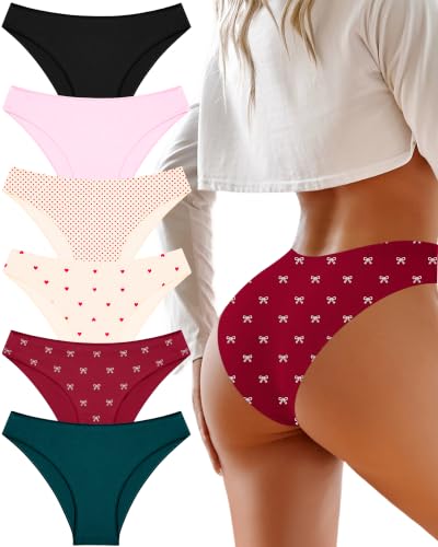 Image of Cotton Underwear Women Sexy Cheeky Bikini Panties Lingerie Outfits 6 pack