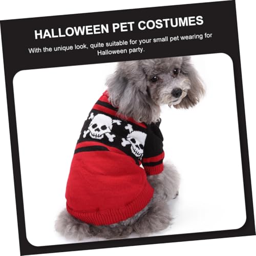 Disfraz para perro Halloween suéter con calavera tamaño L miniatura 3