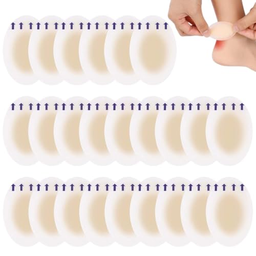HABNI Vaselina Pies Camino Santiago - 24 Piezas De Apósitos Para Ampollas, Gel Cuidado De Pies, Parches De Prevención De Ampollas (Largo 5.5Cm, Ancho 3.7Cm).
