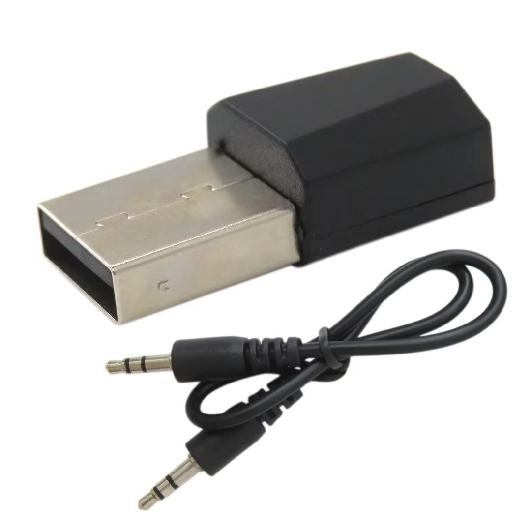 Audio Music Receiver USB Bluetooth Receiver Adapter Wireless Audio Adapter 3.5mm Car Kit Music Receiver for Home/Car Stereo Sound System, Portable Speskers, (Aux in) with 3.5mm Cable