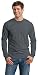 Gildan Ultra Cotton 6 oz. Long-Sleeve T-Shirt, Large, DARK HEATHER