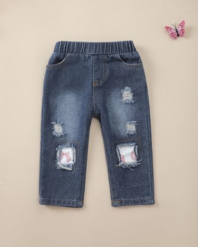 Image of Baby Girl Clothes Toddler Girls Winter Outfits Infant Clothing Ruffle Top Denim Pants Jeans Cute Fall Outfit Set