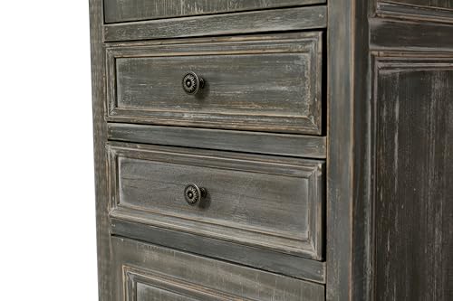 Image of LKTART 60 inch Tall Kitchen Pantry Storage Cabinet,Narrow Display Cabinet | Solid Wood Frame;Farmhouse /French Country Narrow Corner Glass Display Cabinet;Narrow Storage Cabinet;Tall Accent Cabinet