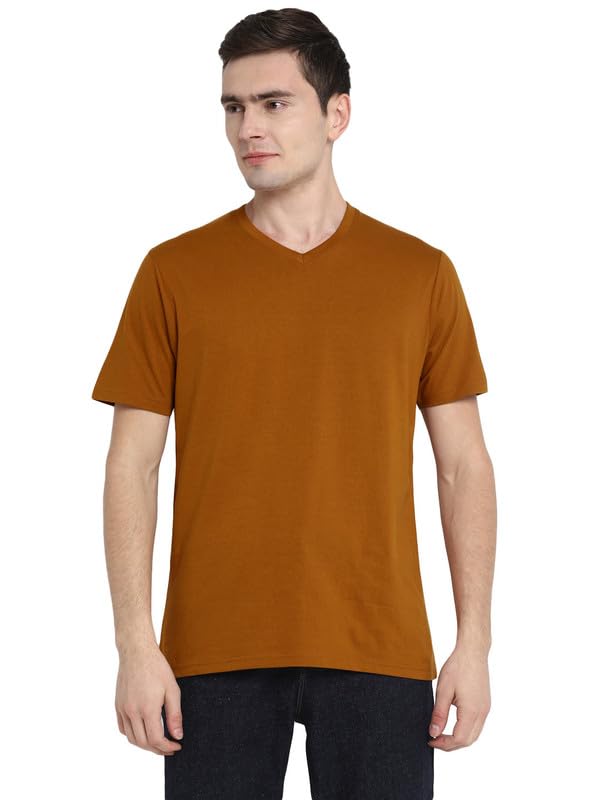Image of Aventura Outfitters Men's V Neck 100% Cotton Regular Fit T-Shirt (Pack of 4)