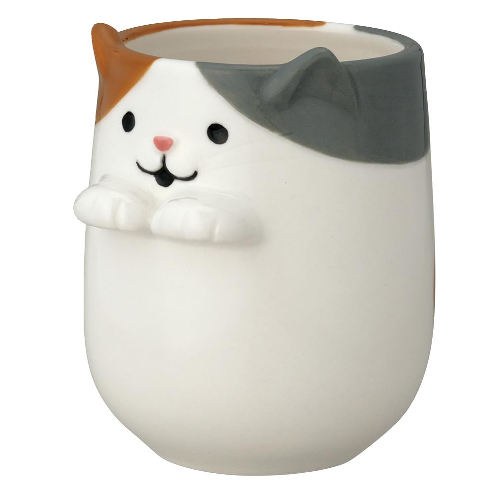 Amazon｜デコレコーポレーション そっとそえ手 湯呑 みけ サイズ：約W8 