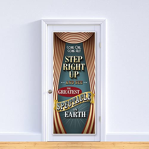 Beistle Vintage Circus Door Covers 2 Piece, 30" X 6', Multicolored #TOP3