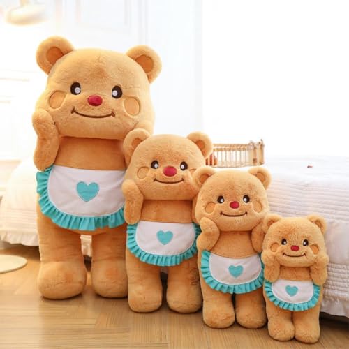 Image of Butter Bear Plush Doll Cute Teddy Bear with Apron Soft PP Cotton Plush Doll Toy for Children Day Gift 30 cm