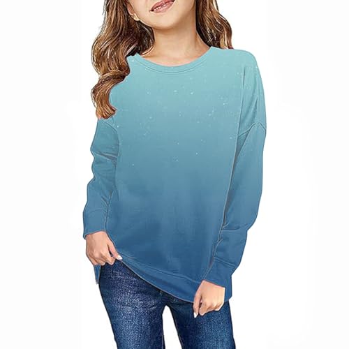 Girls Boys Gradient Crewneck Sweatshirt Cute Preppy Pullover Tops Long Sleeve Trendy Fall Clothes For Teen Girls 20253