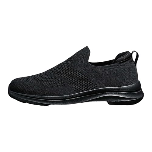 Zapatillas impermeables para hombre, para correr, caminar, para hombre, sin cordones, de malla, transpirables, transpirables, con cámara de aire, tenis, correr, gimnasio, fitness, tenis sin cordones,