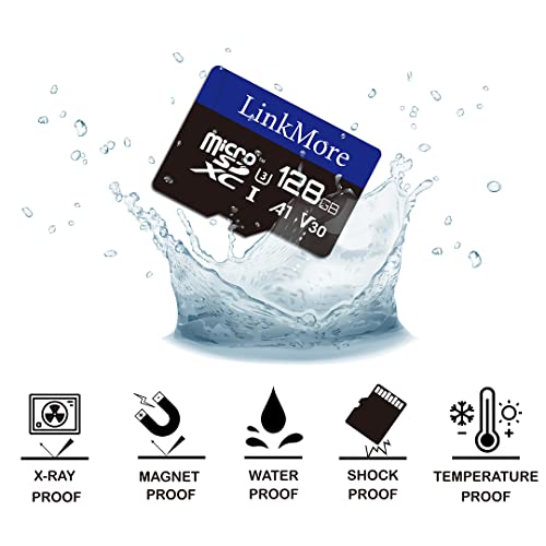 Linkmore 128Gb Micro Sdxc Card, A1, Uhs-I, U3, V30, Class 10 Compatible, Read Speed Up To 95 Mb/S,Write Speed Up To 50 Mb/S, Sd Adapter Included #TOP3