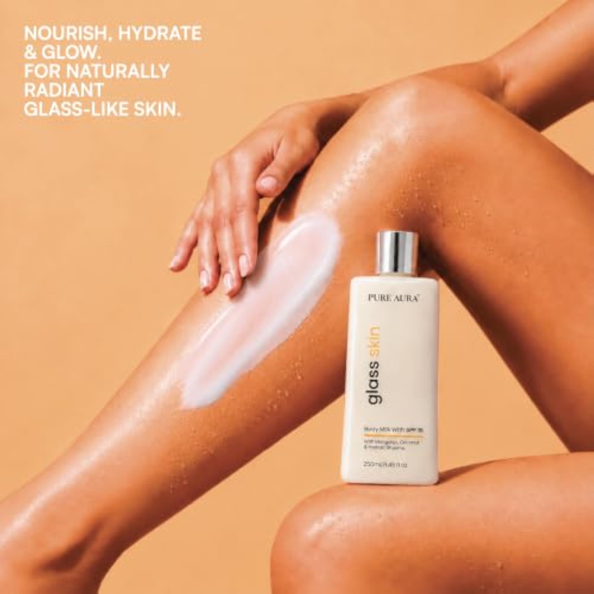Glass Skin Body Milk Lotion, 3-in-1 Hydration & Nourishment