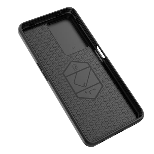 Image of ShieldTech Back Cover Case Compatible to OnePlus Nord CE 3 Lite 5G with Sliding CamShield & 360 Protection Ring Stand Mobile Phone Cover Case for 1+ Nord CE3 Lite 5G (PC, Black)