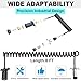 CXTM 7 Pin to 6 Pin Trailer Adapter, Coiled Trailer Cord Stretches 8 Feet, 7-Wire to 6-Wire Coiled Cable RV 7 to 6 Trailer Wiring Extension Cord